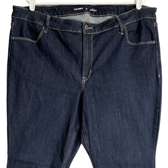 Old Navy Women's Stretch Boot Cut Mid Rise Blue Denim Jeans Plus Size 18 - Picture 3 of 10